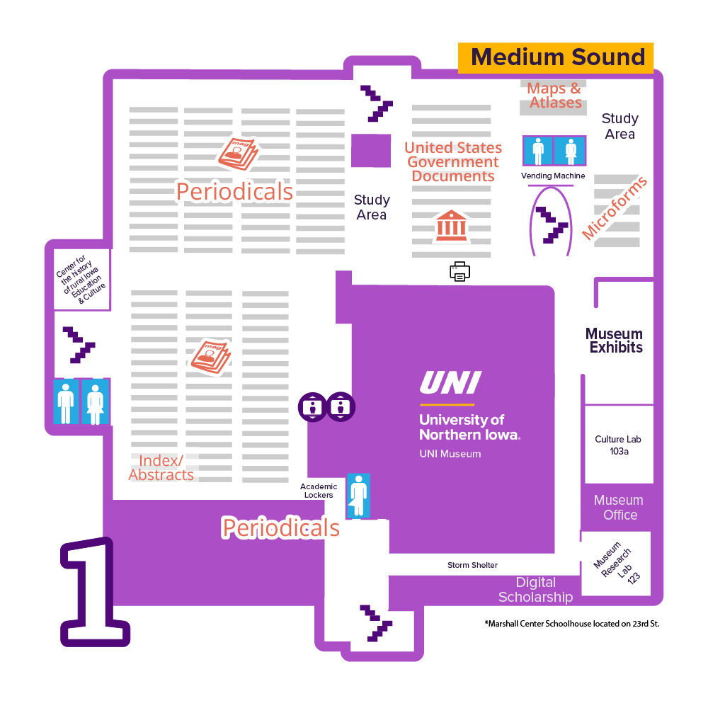 First floor library floor map